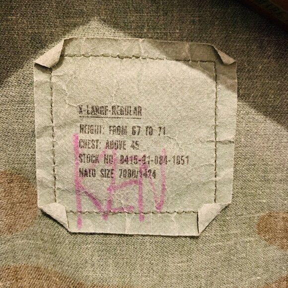 Vintage US Army Combat Woodland Camo Field Jacket Shirt Hot Weather Coat XL - Picture 3 of 6